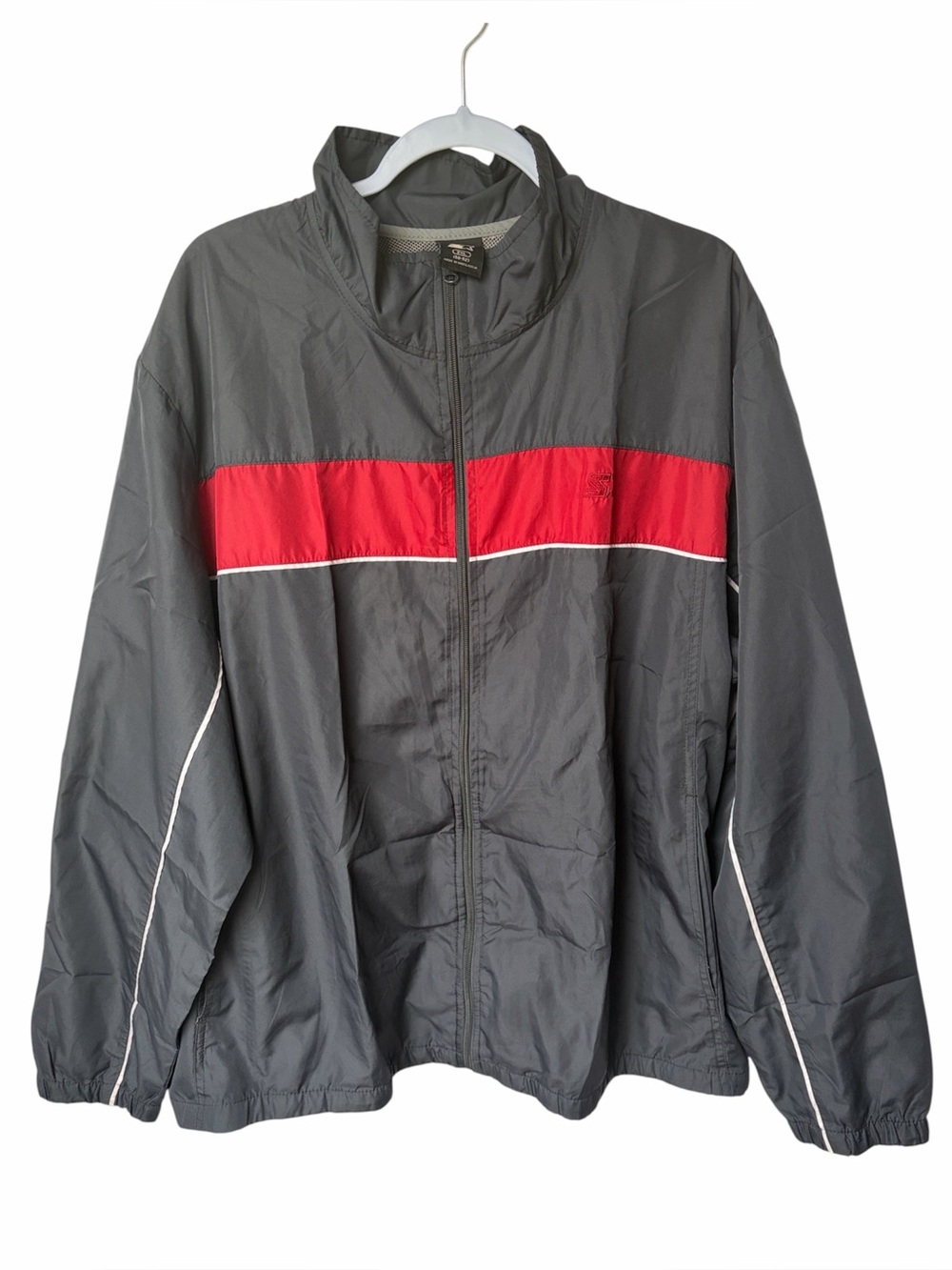 Starter Y2K Black Red Full Zip Windbreaker Jacket 2XL
